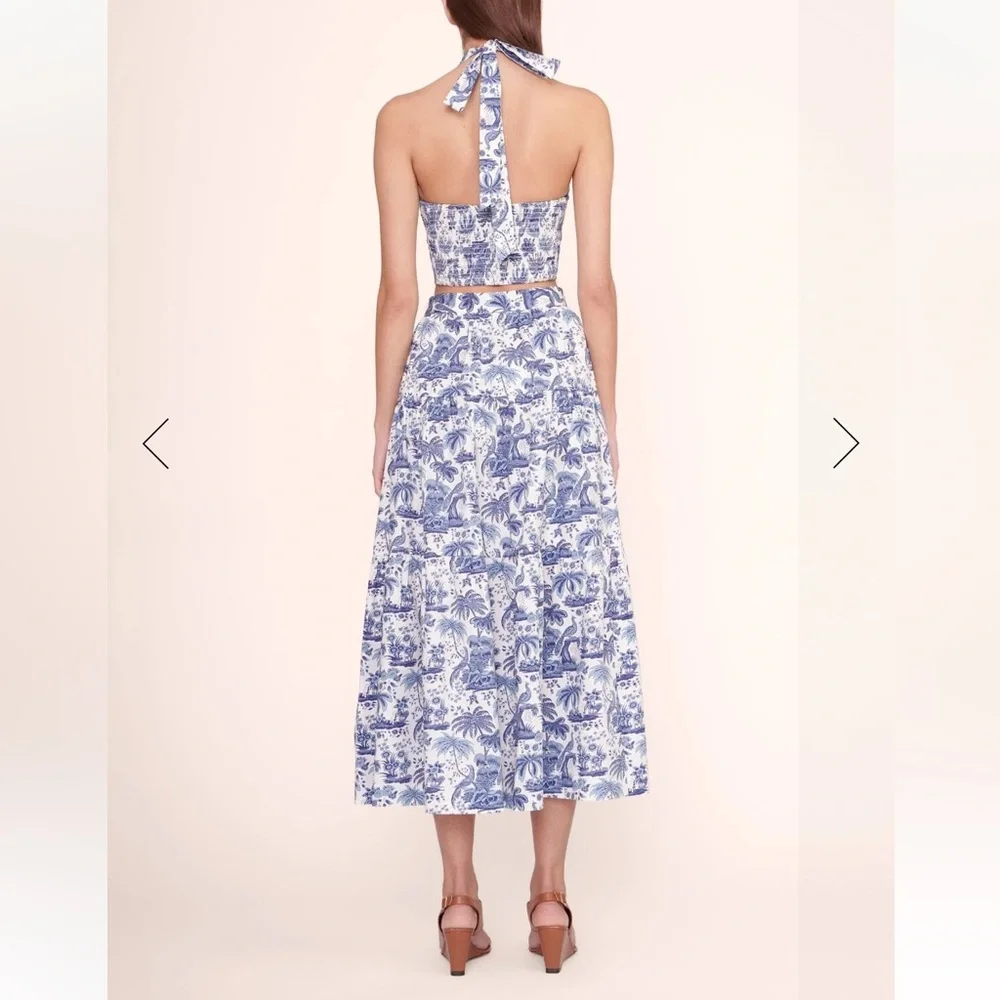STAUD SEA SEA SKIRT BLUE TOILE size 0 NEW - Picture 4 of 15